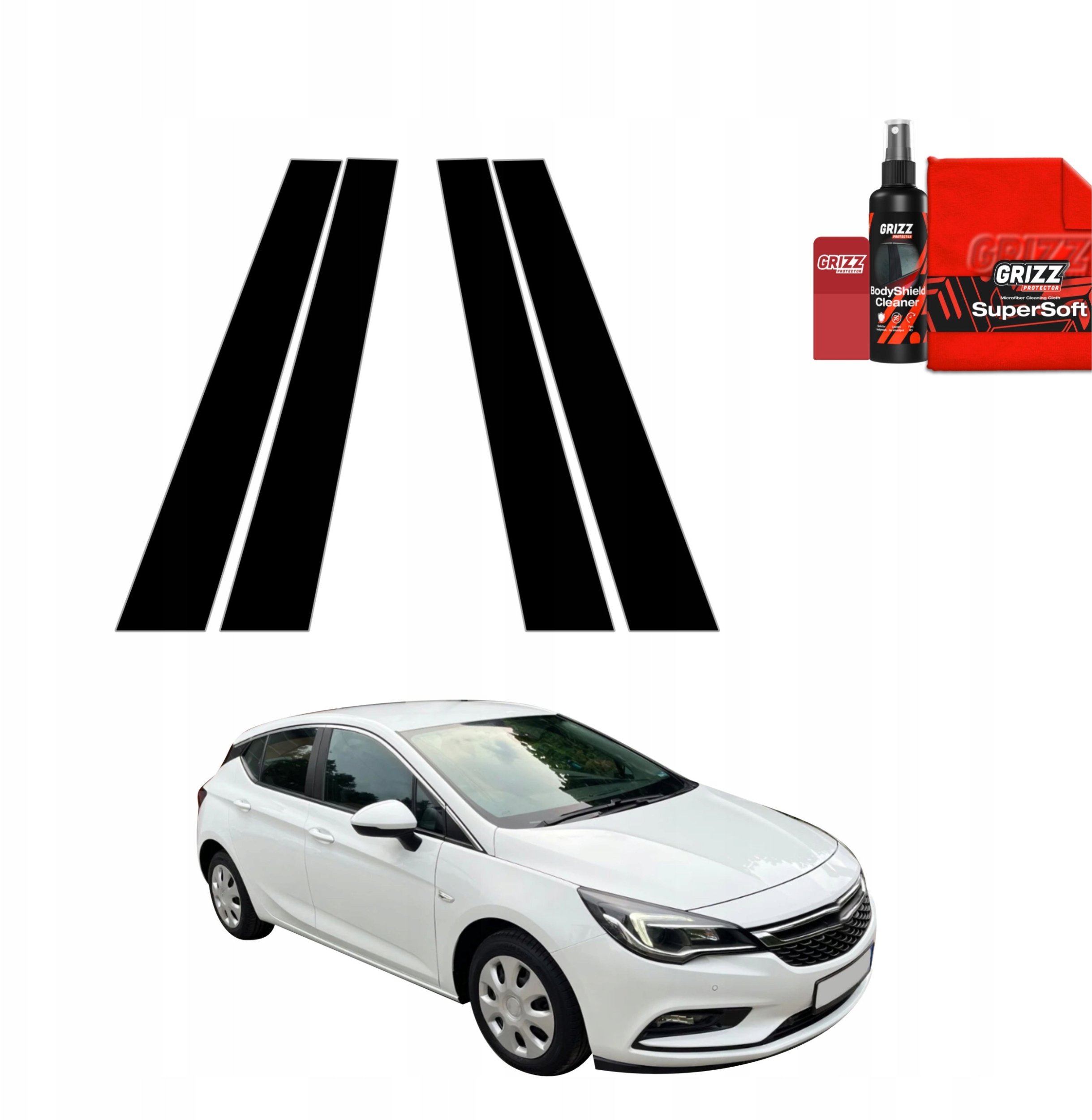 GrizzGlass foliasłupki BodyShield do Opel Astra